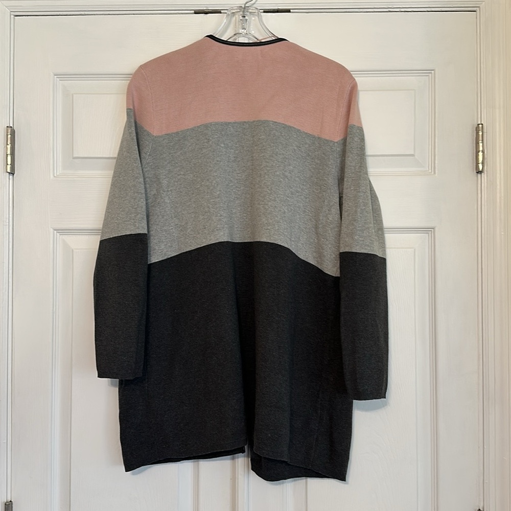 Charter Club Petite XL color blocked cardigan - Picture 3 of 5